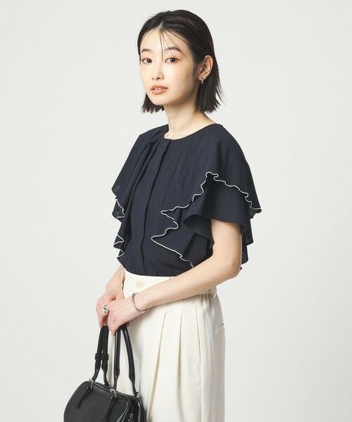 green label relaxing / グリーンレーベル リラクシング シャツ・ブラウス | Breeze Cool  ラッフル ブラウス マシンウォッシャブル 吸水速乾 通気性 UVカット | 詳細27