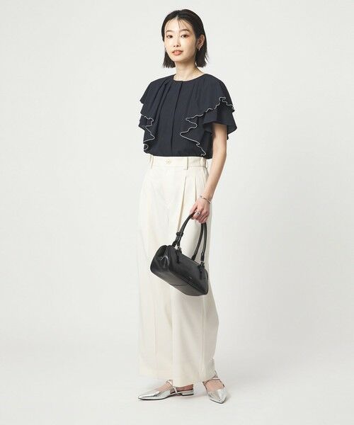 green label relaxing / グリーンレーベル リラクシング シャツ・ブラウス | Breeze Cool  ラッフル ブラウス マシンウォッシャブル 吸水速乾 通気性 UVカット | 詳細30