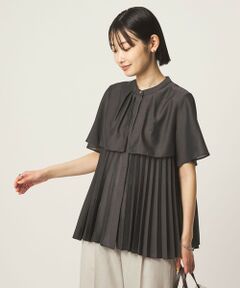 green label relaxing / グリーンレーベル リラクシング シャツ・ブラウス | ヨーク プリーツ ショートスリーブ ブラウス