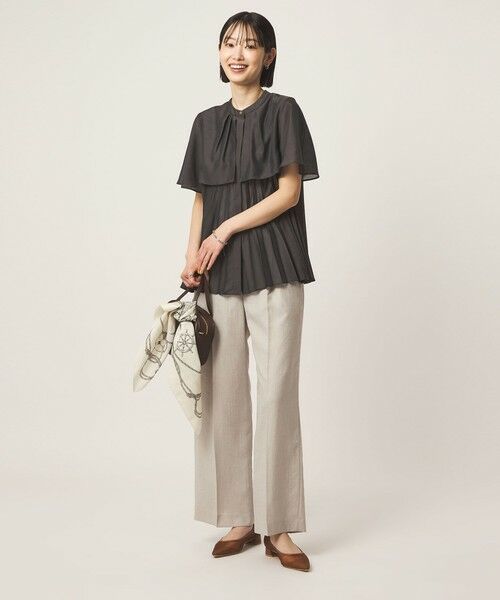 green label relaxing / グリーンレーベル リラクシング シャツ・ブラウス | ヨーク プリーツ ショートスリーブ ブラウス | 詳細3