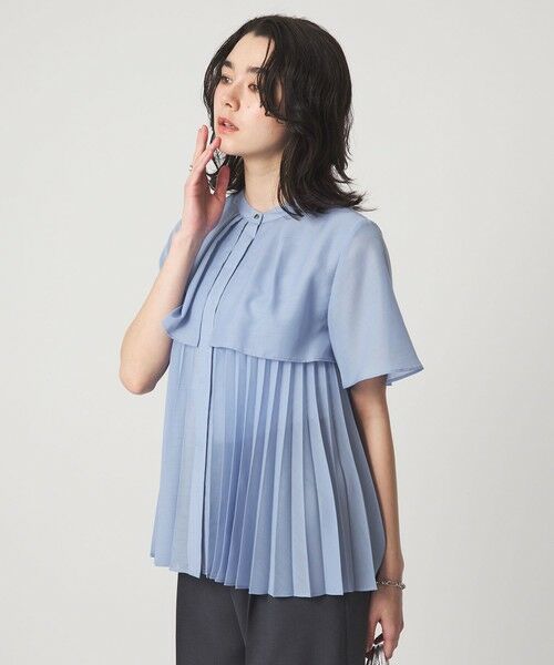 green label relaxing / グリーンレーベル リラクシング シャツ・ブラウス | ヨーク プリーツ ショートスリーブ ブラウス | 詳細6