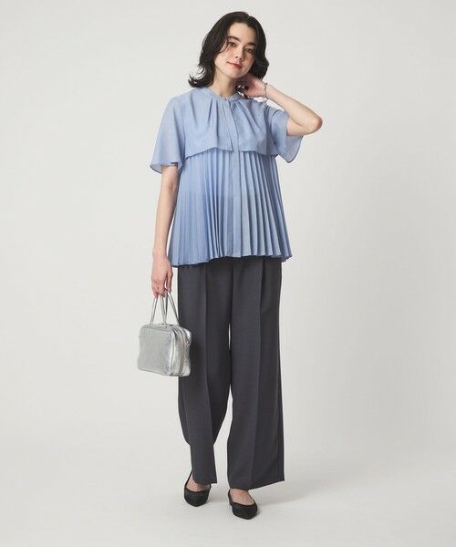 green label relaxing / グリーンレーベル リラクシング シャツ・ブラウス | ヨーク プリーツ ショートスリーブ ブラウス | 詳細8