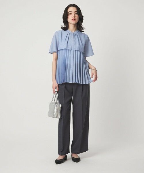 green label relaxing / グリーンレーベル リラクシング シャツ・ブラウス | ヨーク プリーツ ショートスリーブ ブラウス | 詳細9