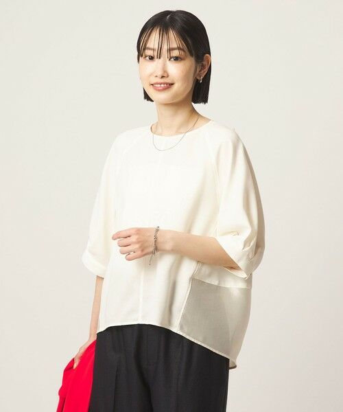 green label relaxing / グリーンレーベル リラクシング シャツ・ブラウス | ［size SHORTあり］fleurie(フルリー) フォルム ショートスリーブ ブラウス | 詳細6