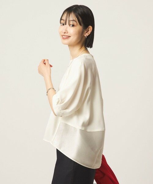 green label relaxing / グリーンレーベル リラクシング シャツ・ブラウス | ［size SHORTあり］fleurie(フルリー) フォルム ショートスリーブ ブラウス | 詳細7