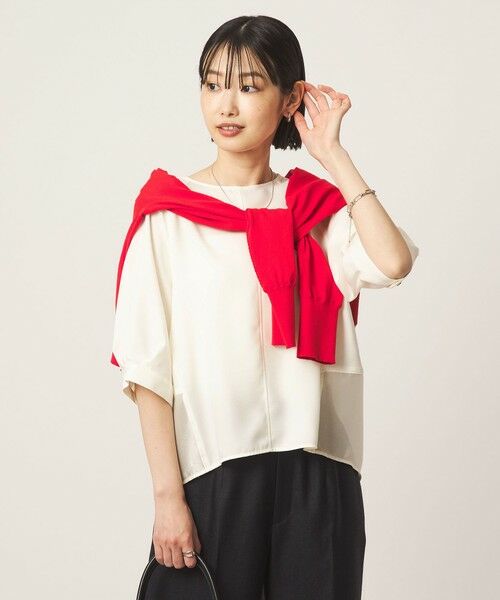 green label relaxing / グリーンレーベル リラクシング シャツ・ブラウス | ［size SHORTあり］fleurie(フルリー) フォルム ショートスリーブ ブラウス | 詳細1