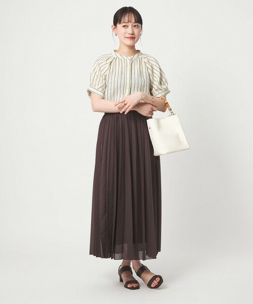 green label relaxing / グリーンレーベル リラクシング シャツ・ブラウス | スタンド ストライプ ブラウス | 詳細2