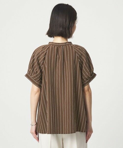 green label relaxing / グリーンレーベル リラクシング シャツ・ブラウス | スタンド ストライプ ブラウス | 詳細12
