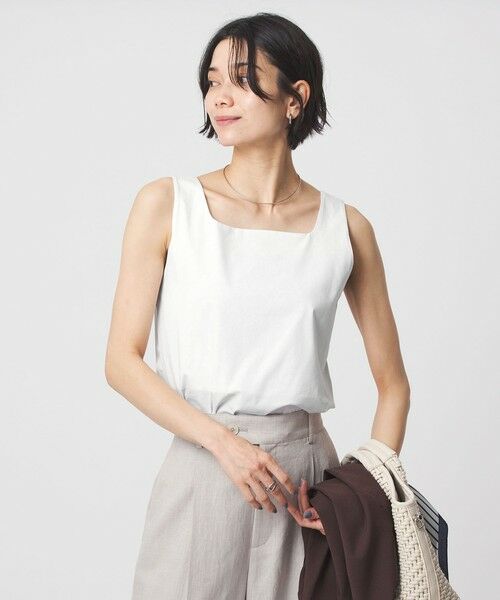 green label relaxing / グリーンレーベル リラクシング カットソー | 2WAY タンクトップ（WHITE）