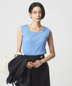 green label relaxing / グリーンレーベル リラクシング カットソー | ブライトリブ デコルテ フレンチスリーブ プルオーバー カットソー