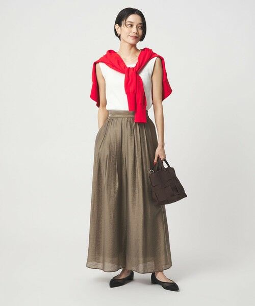 green label relaxing / グリーンレーベル リラクシング カットソー | ブライトリブ デコルテ フレンチスリーブ プルオーバー カットソー | 詳細2