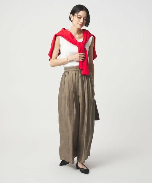 green label relaxing / グリーンレーベル リラクシング カットソー | ブライトリブ デコルテ フレンチスリーブ プルオーバー カットソー | 詳細3