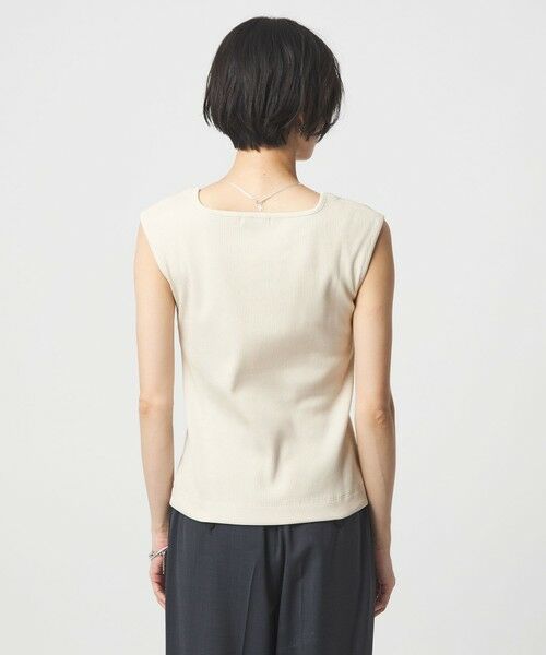 green label relaxing / グリーンレーベル リラクシング カットソー | ブライトリブ デコルテ フレンチスリーブ プルオーバー カットソー | 詳細14