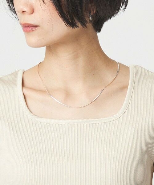 green label relaxing / グリーンレーベル リラクシング カットソー | ブライトリブ デコルテ フレンチスリーブ プルオーバー カットソー | 詳細15