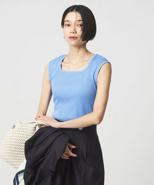 green label relaxing / グリーンレーベル リラクシング カットソー | ブライトリブ デコルテ フレンチスリーブ プルオーバー カットソー | 詳細19