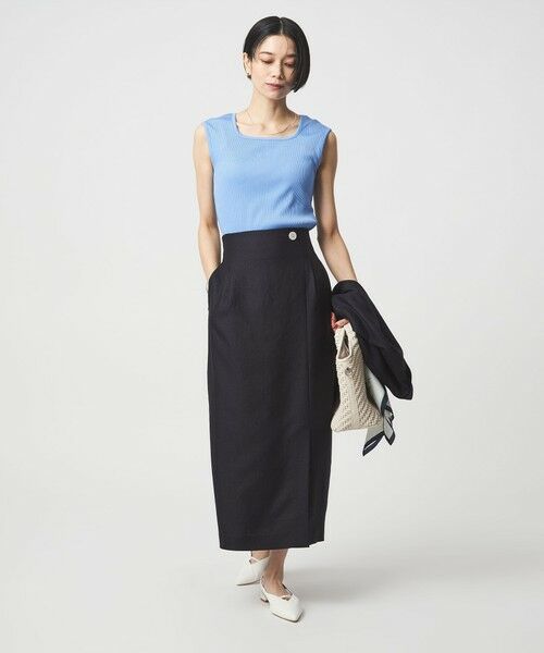 green label relaxing / グリーンレーベル リラクシング カットソー | ブライトリブ デコルテ フレンチスリーブ プルオーバー カットソー | 詳細20