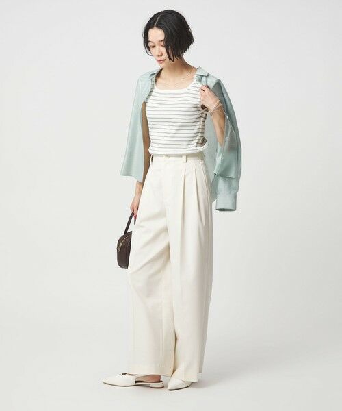 green label relaxing / グリーンレーベル リラクシング カットソー | ブライトリブ デコルテ フレンチスリーブ プルオーバー カットソー | 詳細28