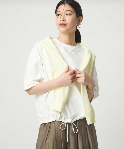 green label relaxing / グリーンレーベル リラクシング カットソー | 【WEB限定】＜at ease＞ドロスト カットソー 接触冷感 UVカット 遮熱 | 詳細1