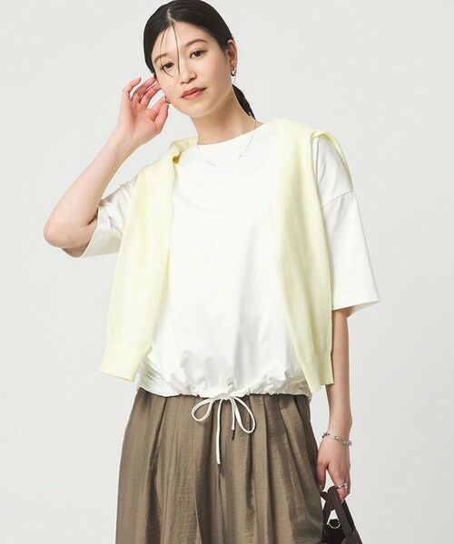 green label relaxing / グリーンレーベル リラクシング カットソー | 【WEB限定】＜at ease＞ドロスト カットソー 接触冷感 UVカット 遮熱 | 詳細3