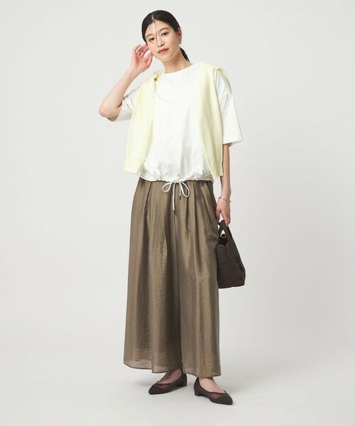 green label relaxing / グリーンレーベル リラクシング カットソー | 【WEB限定】＜at ease＞ドロスト カットソー 接触冷感 UVカット 遮熱 | 詳細4