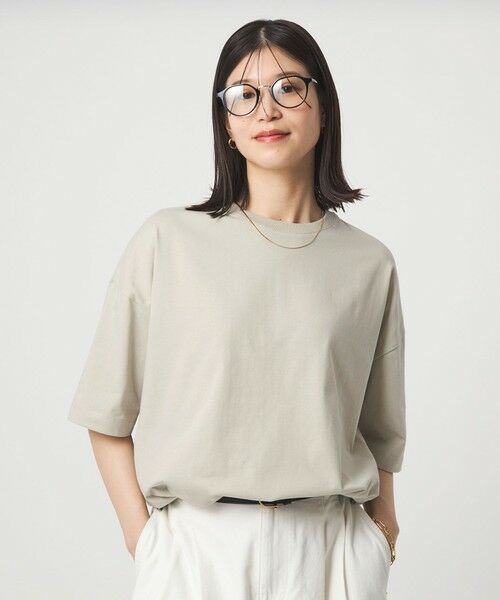 green label relaxing / グリーンレーベル リラクシング カットソー | 【WEB限定】＜at ease＞ドロスト カットソー 接触冷感 UVカット 遮熱 | 詳細14