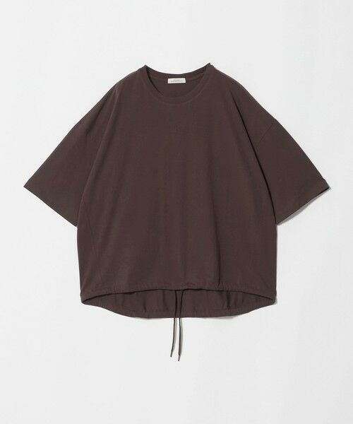 green label relaxing / グリーンレーベル リラクシング カットソー | 【WEB限定】＜at ease＞ドロスト カットソー 接触冷感 UVカット 遮熱（DK.BROWN）