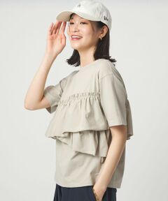 green label relaxing / グリーンレーベル リラクシング カットソー | 【WEB限定】＜at ease＞フリル カットソー 接触冷感 UVカット 遮熱