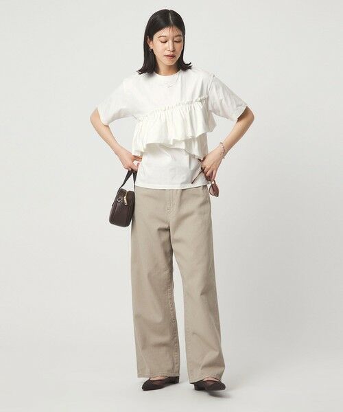 green label relaxing / グリーンレーベル リラクシング カットソー | 【WEB限定】＜at ease＞フリル カットソー 接触冷感 UVカット 遮熱 | 詳細3