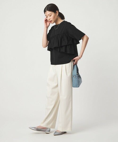 green label relaxing / グリーンレーベル リラクシング カットソー | 【WEB限定】＜at ease＞フリル カットソー 接触冷感 UVカット 遮熱 | 詳細18