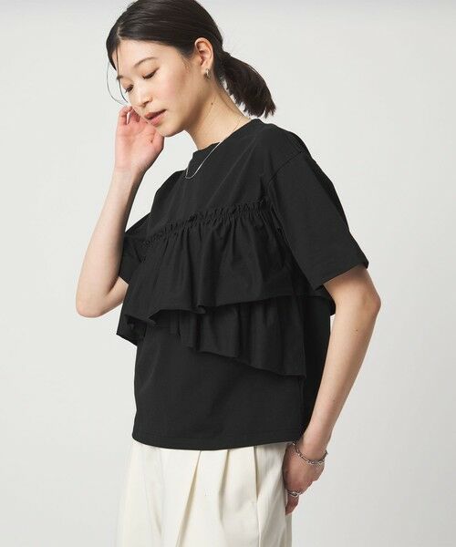 green label relaxing / グリーンレーベル リラクシング カットソー | 【WEB限定】＜at ease＞フリル カットソー 接触冷感 UVカット 遮熱 | 詳細15