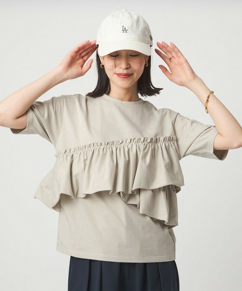 green label relaxing / グリーンレーベル リラクシング カットソー | 【WEB限定】＜at ease＞フリル カットソー 接触冷感 UVカット 遮熱 | 詳細21