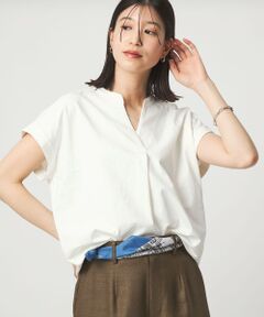 green label relaxing / グリーンレーベル リラクシング カットソー | 【WEB限定】＜at ease＞スキッパー カットソー 接触冷感 UVカット 遮熱