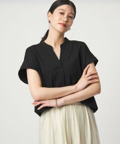green label relaxing / グリーンレーベル リラクシング カットソー | 【WEB限定】＜at ease＞スキッパー カットソー 接触冷感 UVカット 遮熱