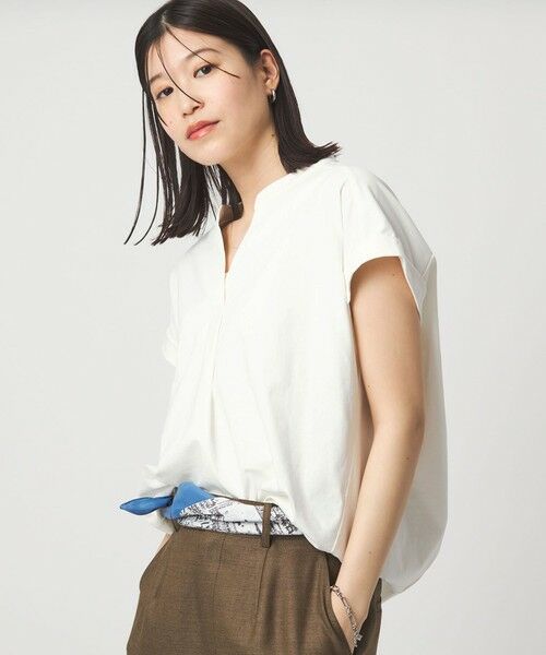 green label relaxing / グリーンレーベル リラクシング カットソー | 【WEB限定】＜at ease＞スキッパー カットソー 接触冷感 UVカット 遮熱 | 詳細2