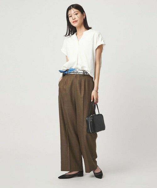 green label relaxing / グリーンレーベル リラクシング カットソー | 【WEB限定】＜at ease＞スキッパー カットソー 接触冷感 UVカット 遮熱 | 詳細3