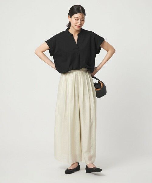 green label relaxing / グリーンレーベル リラクシング カットソー | 【WEB限定】＜at ease＞スキッパー カットソー 接触冷感 UVカット 遮熱 | 詳細11