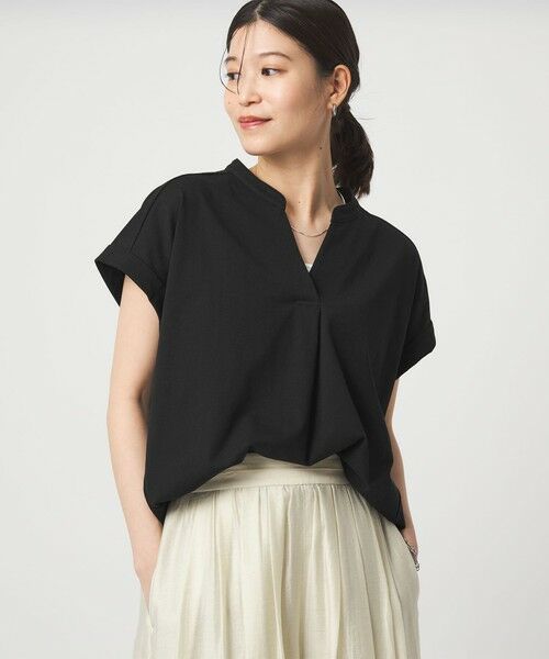 green label relaxing / グリーンレーベル リラクシング カットソー | 【WEB限定】＜at ease＞スキッパー カットソー 接触冷感 UVカット 遮熱 | 詳細7