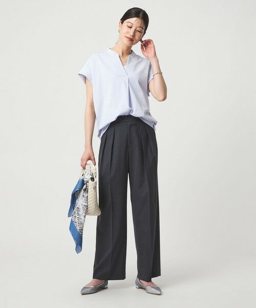 green label relaxing / グリーンレーベル リラクシング カットソー | 【WEB限定】＜at ease＞スキッパー カットソー 接触冷感 UVカット 遮熱 | 詳細21