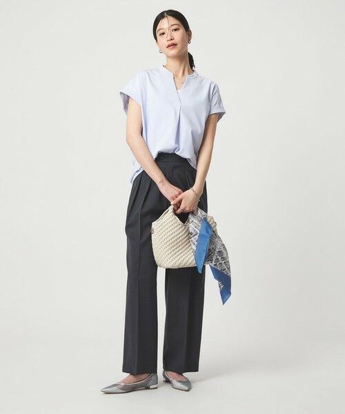 green label relaxing / グリーンレーベル リラクシング カットソー | 【WEB限定】＜at ease＞スキッパー カットソー 接触冷感 UVカット 遮熱 | 詳細23