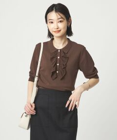 green label relaxing / グリーンレーベル リラクシング ニット・セーター | フリル ポロニット