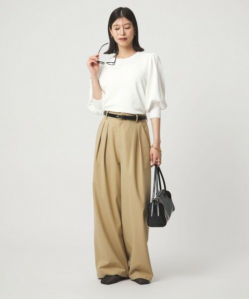 green label relaxing / グリーンレーベル リラクシング ニット・セーター | 【WEB限定】＜at ease＞袖ボリューム ニット ウォッシャブル 接触冷感 UVカット 遮熱 | 詳細3