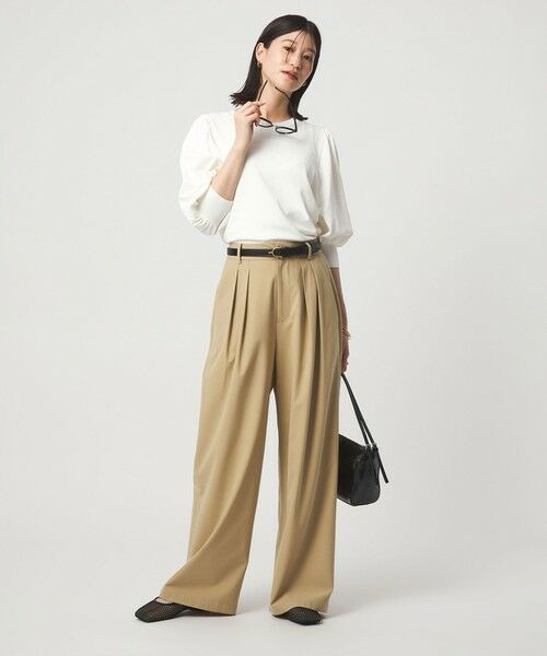 green label relaxing / グリーンレーベル リラクシング ニット・セーター | 【WEB限定】＜at ease＞袖ボリューム ニット ウォッシャブル 接触冷感 UVカット 遮熱 | 詳細4