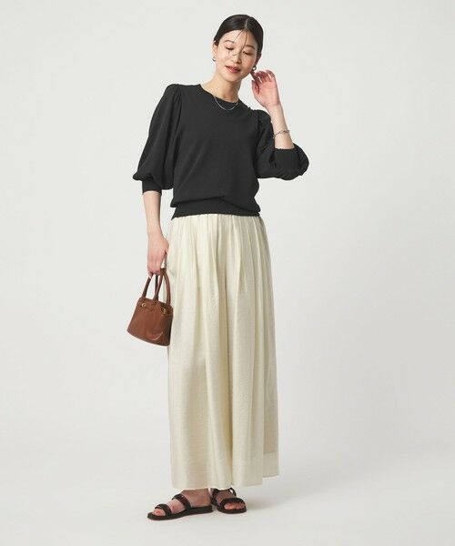 green label relaxing / グリーンレーベル リラクシング ニット・セーター | 【WEB限定】＜at ease＞袖ボリューム ニット ウォッシャブル 接触冷感 UVカット 遮熱 | 詳細9