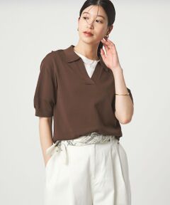 green label relaxing / グリーンレーベル リラクシング ニット・セーター | 【WEB限定】＜at ease＞エリツキ スキッパー ニット 接触冷感 UVカット 遮熱