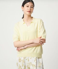 green label relaxing / グリーンレーベル リラクシング ニット・セーター | 【WEB限定】＜at ease＞エリツキ スキッパー ニット 接触冷感 UVカット 遮熱