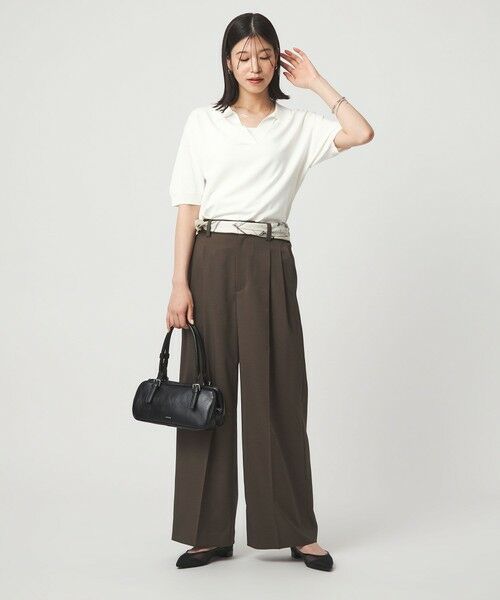 green label relaxing / グリーンレーベル リラクシング ニット・セーター | 【WEB限定】＜at ease＞エリツキ スキッパー ニット 接触冷感 UVカット 遮熱 | 詳細3