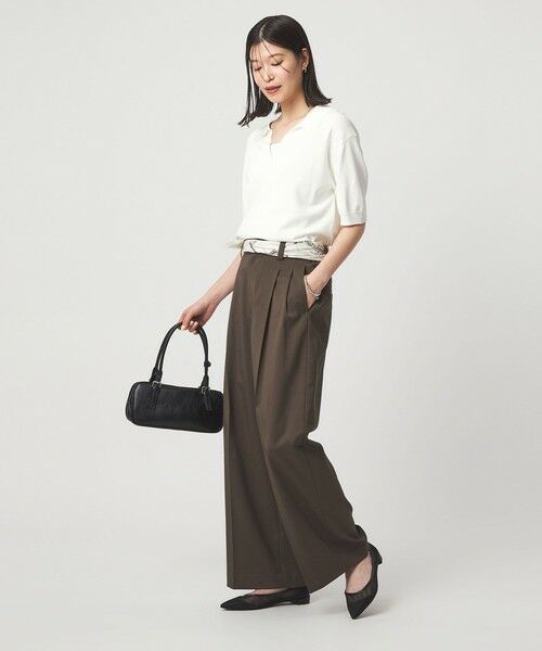 green label relaxing / グリーンレーベル リラクシング ニット・セーター | 【WEB限定】＜at ease＞エリツキ スキッパー ニット 接触冷感 UVカット 遮熱 | 詳細2