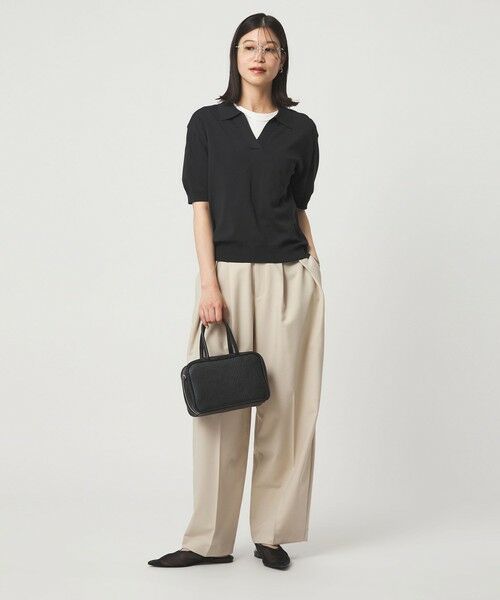 green label relaxing / グリーンレーベル リラクシング ニット・セーター | 【WEB限定】＜at ease＞エリツキ スキッパー ニット 接触冷感 UVカット 遮熱 | 詳細7