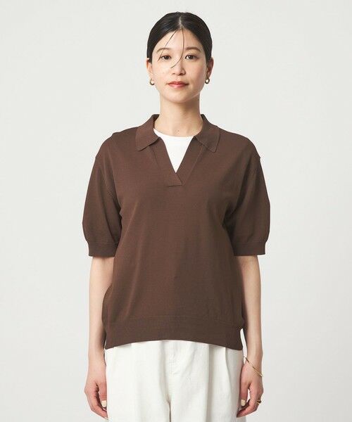 green label relaxing / グリーンレーベル リラクシング ニット・セーター | 【WEB限定】＜at ease＞エリツキ スキッパー ニット 接触冷感 UVカット 遮熱 | 詳細13