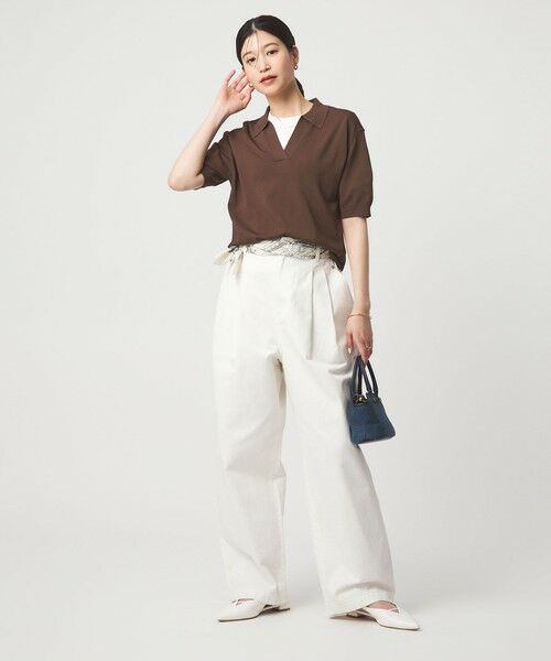 green label relaxing / グリーンレーベル リラクシング ニット・セーター | 【WEB限定】＜at ease＞エリツキ スキッパー ニット 接触冷感 UVカット 遮熱 | 詳細11